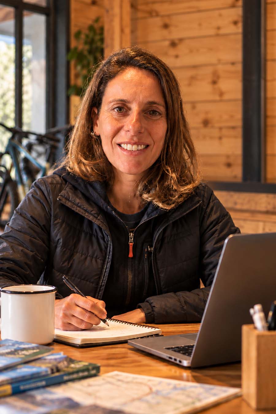 Carmen Domínguez, encargada de ventas y del lodge de Patagonia Bikers